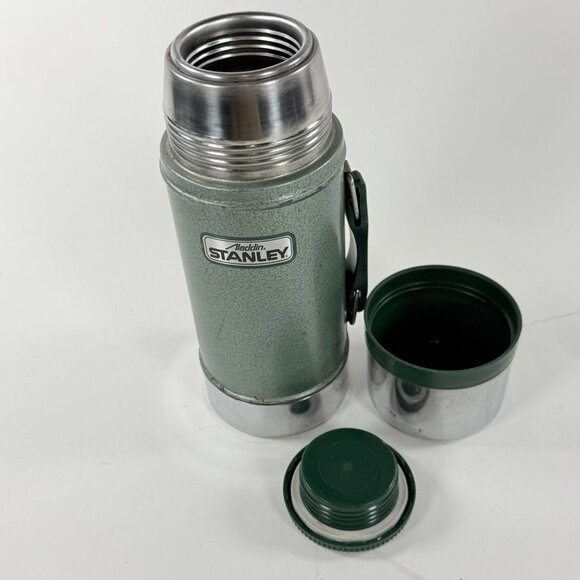 Vintage Stanley 16oz Green Vacuum Insulated Stainless Steel Thermos Bottle - Picture 3 of 9